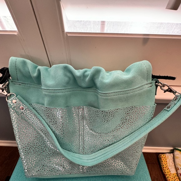 Salish Leather Aqua Bucket Bag - Picture 2 of 5